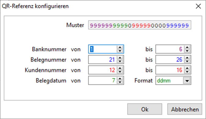 QR-Referenz konfigurieren