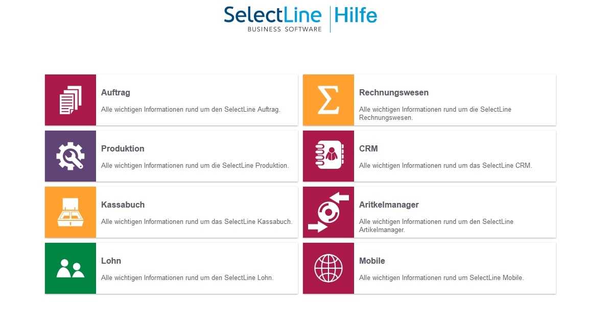 SelectLine Hilfe