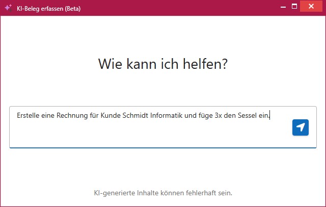 KI SelectLine Auftrag